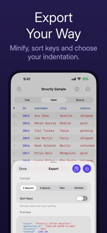 Structly - JSON Formatter Screenshot 6 of 8