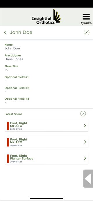 Insightful Scan for Orthotics Screenshot 1 of 2