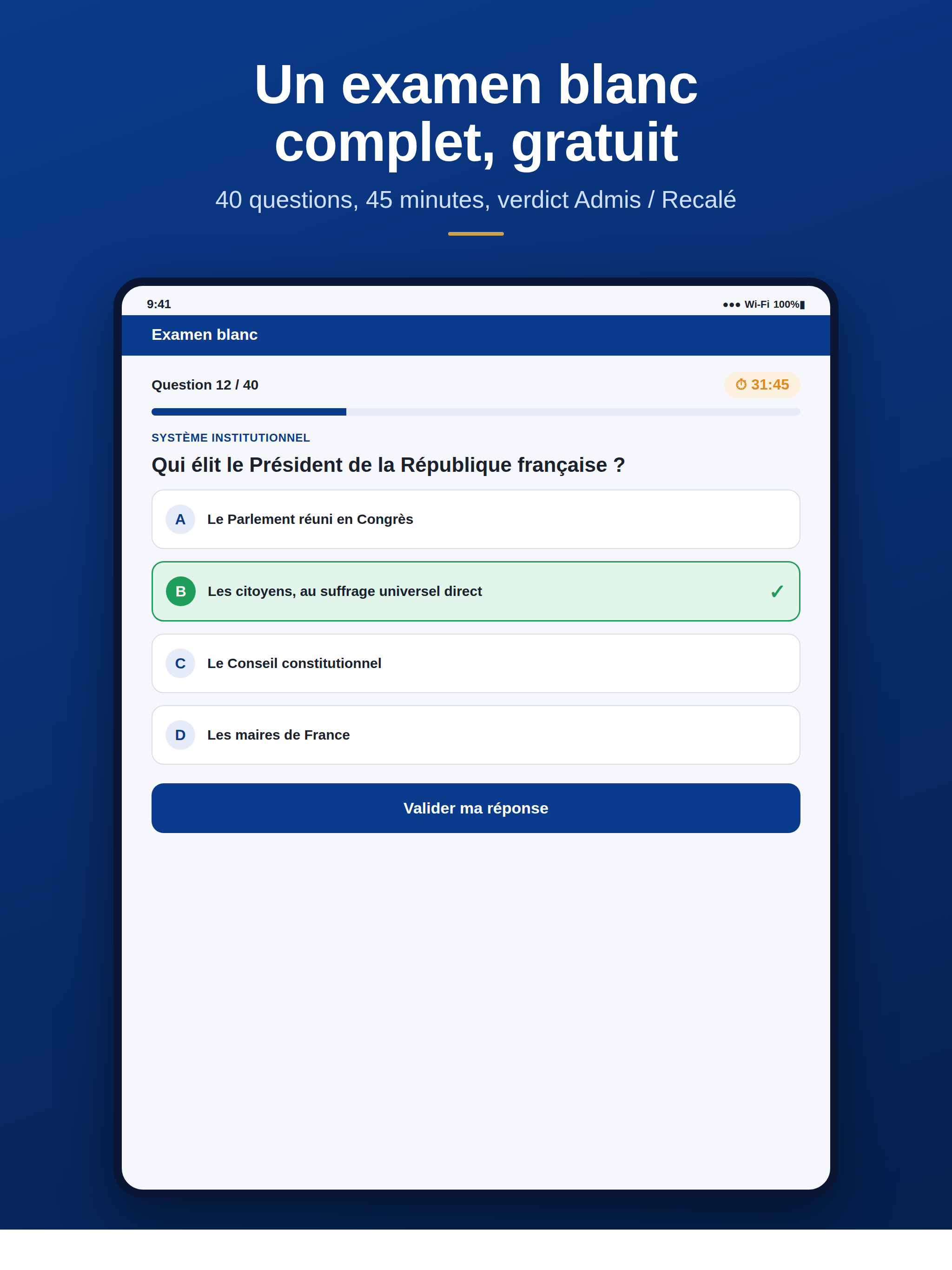 Passeport Civique : Examen screenshot 8