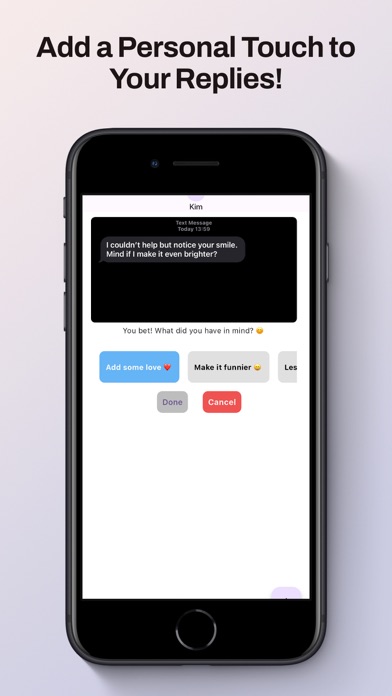 QuickReply AI iPhone screenshot 3 - Social Networking app