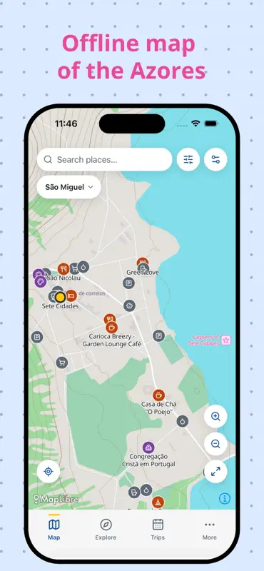 Offline Azores Map and Guide screenshot 1 of 7