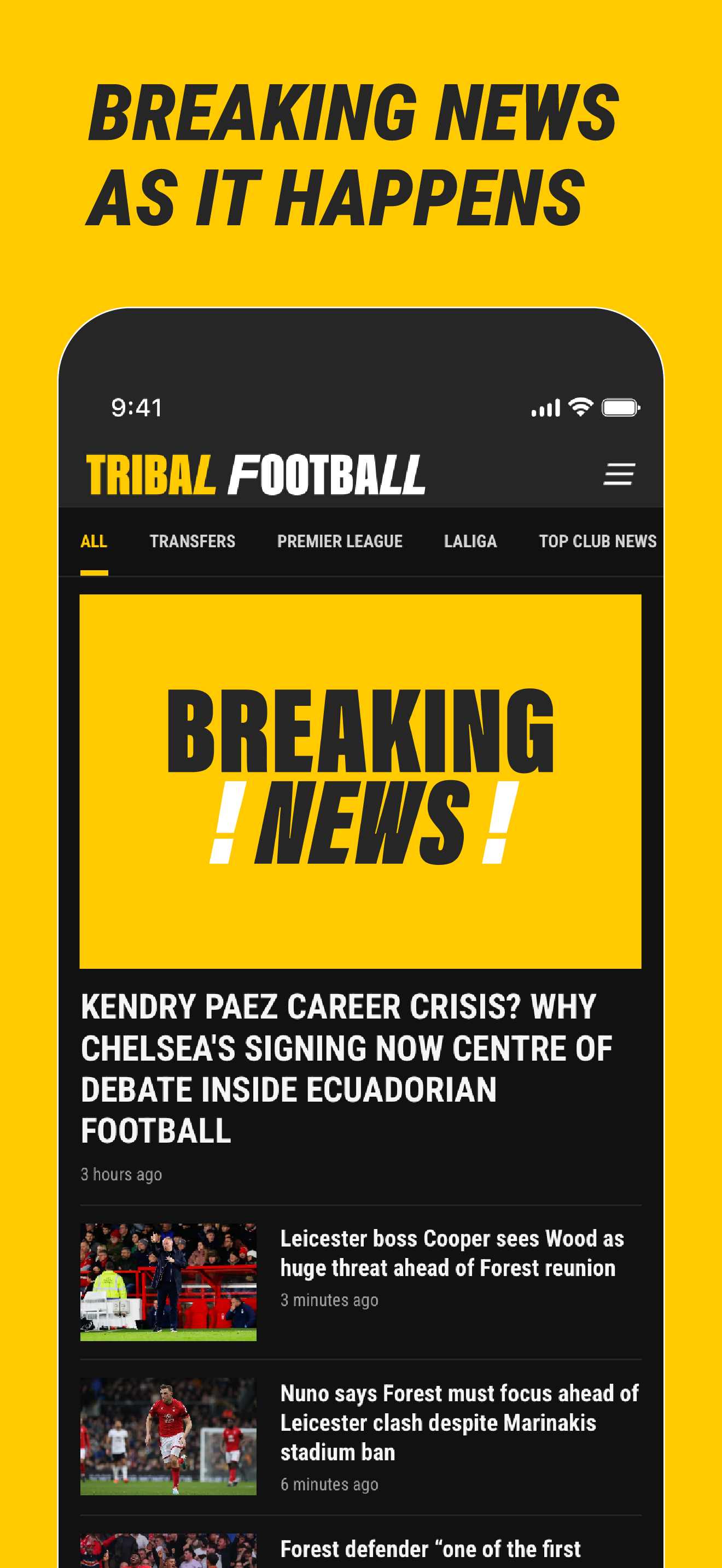 Tribal Football: Football News