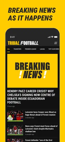 Captura de pantalla de Tribal Football: Football News en iPhone 4