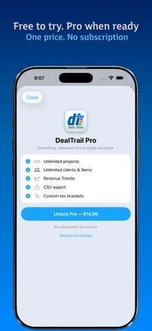 DealTrail - Project Tracker screenshot