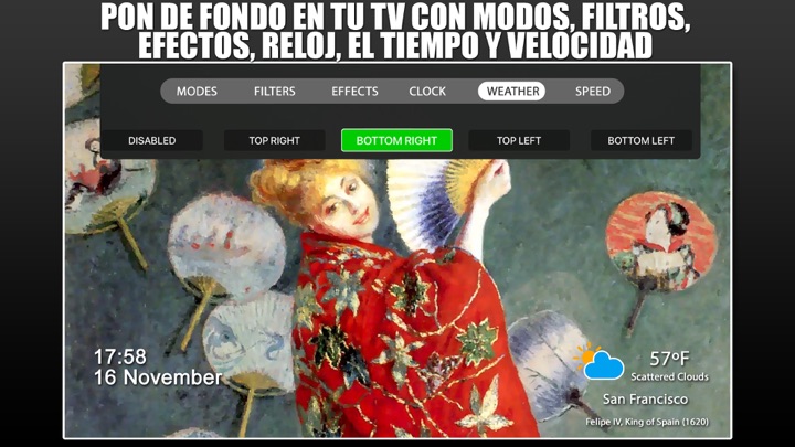 Captura de pantalla de la aplicación