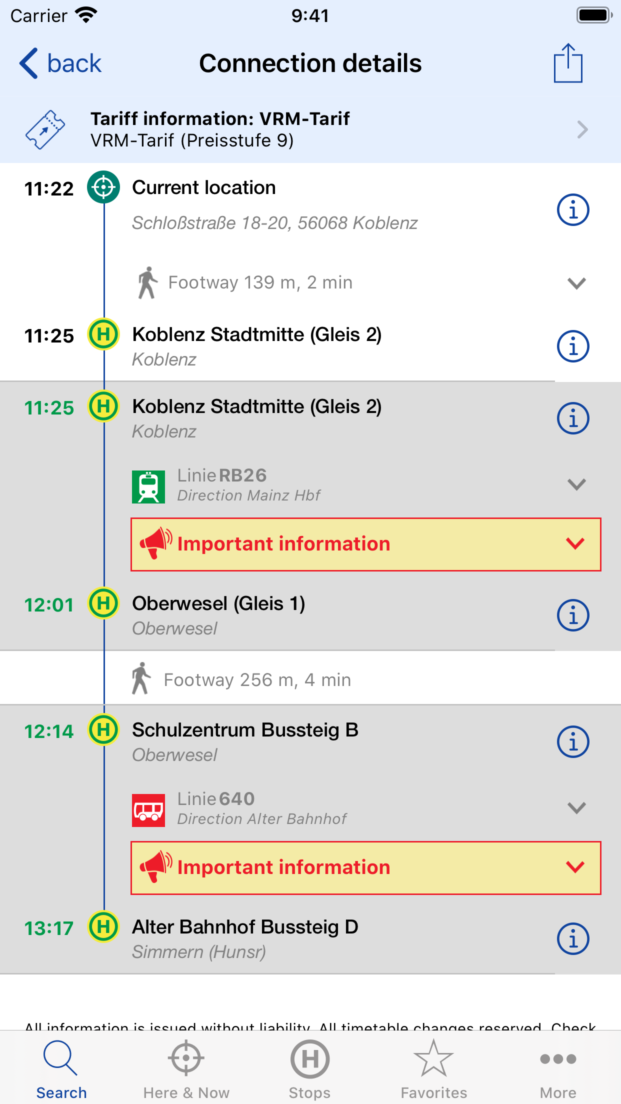 VRM Timetable & Tickets