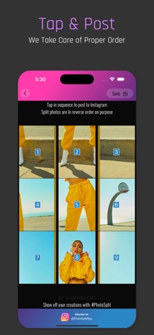 PhotoSplit for Instagram iPhone screenshot