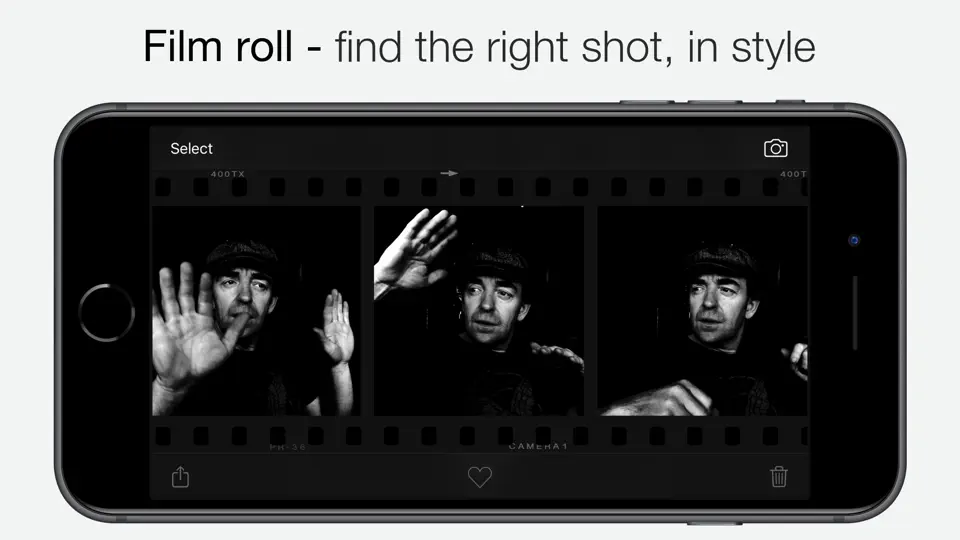 Captura de pantalla de Camera1 - Black & White Camera en iPhone 4