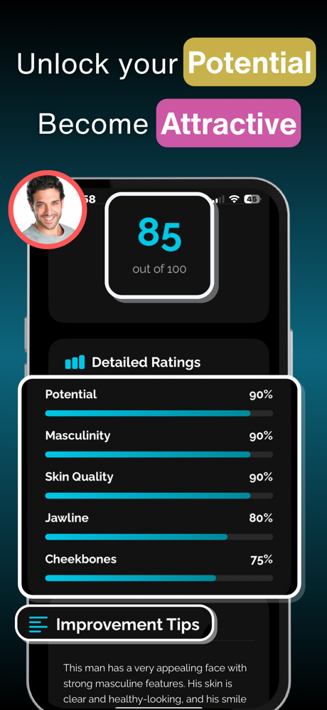 Face360 - Skin & face rating screenshot 1