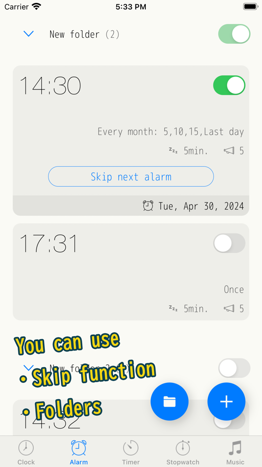 #2. Alarm & Timer (iOS) 由: KAZUTERU YOKOI