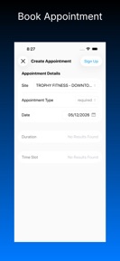 Trophy Fitness Member Portal screenshot