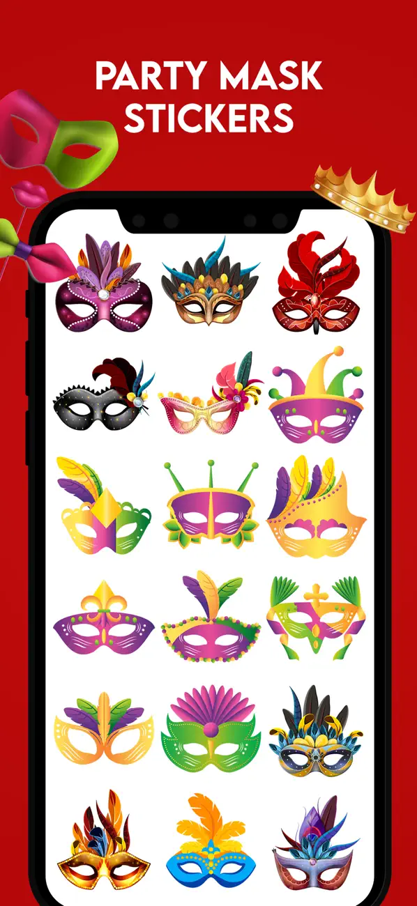 Screenshot #2 pour Party & Mask Stickers