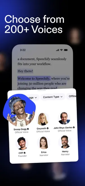 Speechify – Text to Speech PDF iPhone screenshot 2