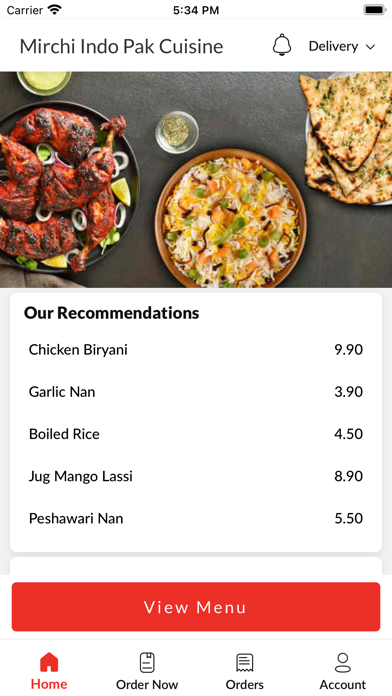 Mirchi Indo Pak Cuisine Screenshot