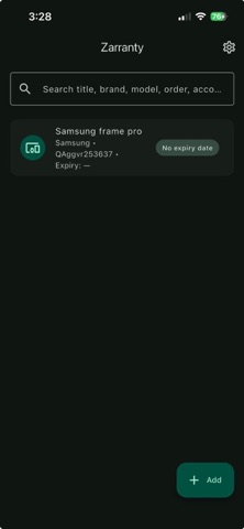 Zarranty screenshot