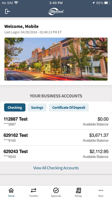 AbbyBank Business Screenshot