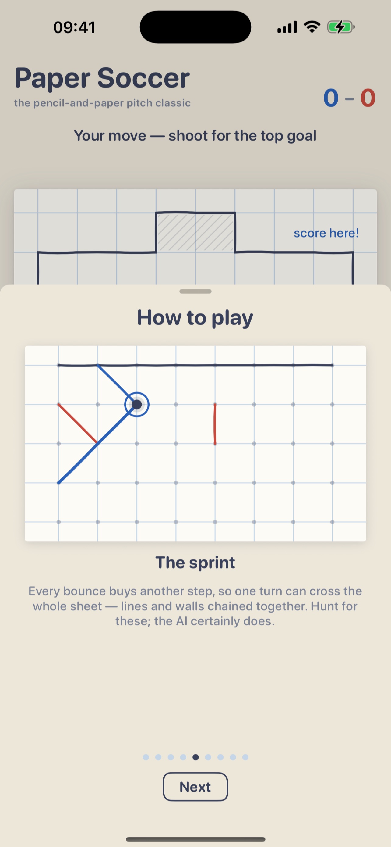 Screenshot 2 of Paper Soccer — Pitch Classic
