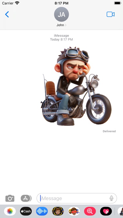 Sad Biker Stickers screenshot-3