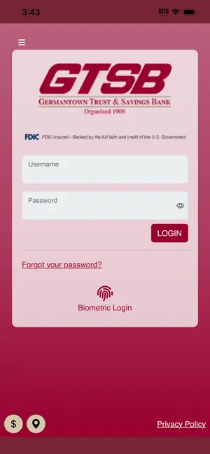 GTSB Mobile Banking screenshot 1