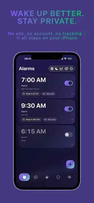 WakeGlass: Alarm, Timer&Focus screenshot 1