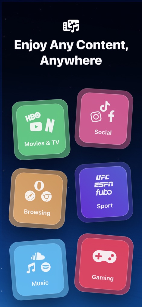 Secure360 VPN guard - Users can access a world of content, as illustrated by the diverse content categories like 'Movies & TV' and 'Social' platforms, ensuring seamless streaming and browsing.