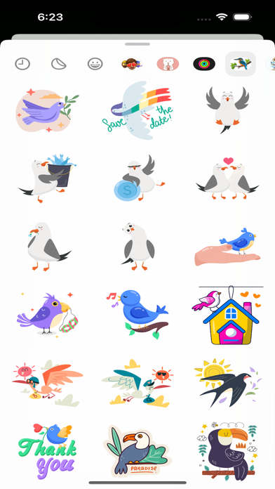 Screenshot #3 pour Birds Life Stickers Pack