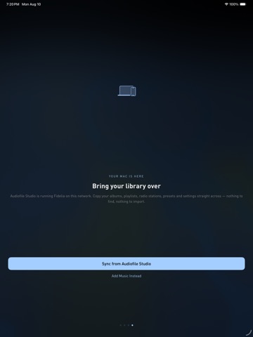 Fidelia — Hi-Res Music Player iPad screenshot