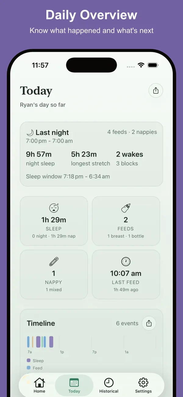 Screenshot #3 pour Hatchling - Baby Tracker