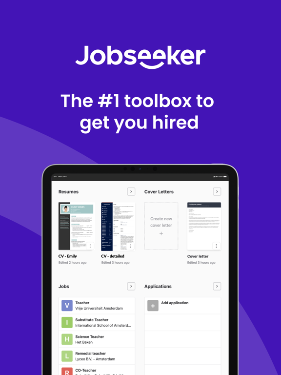 Jobseeker.com iPad screenshot 1 - Business app