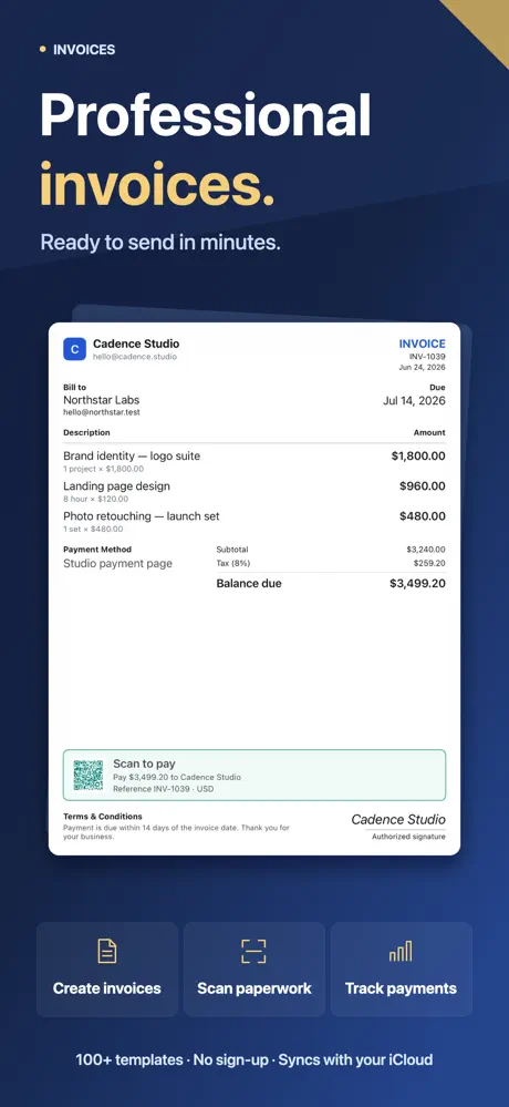 Smart Invoice & Estimate Maker — screenshot 1