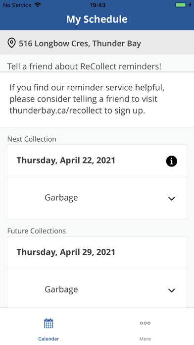 Thunder Bay Waste Recycling Screenshot