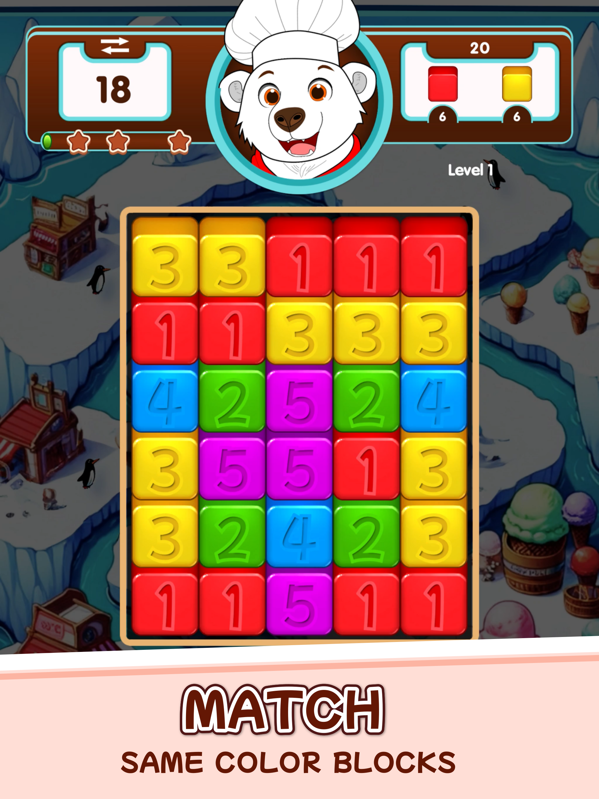 Polar Bear HOT SWEETS Match3 screenshot 6