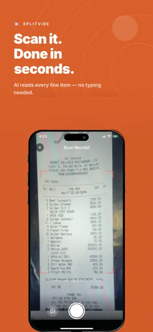 SplitVibe: AI Bill Splitter screenshot 2
