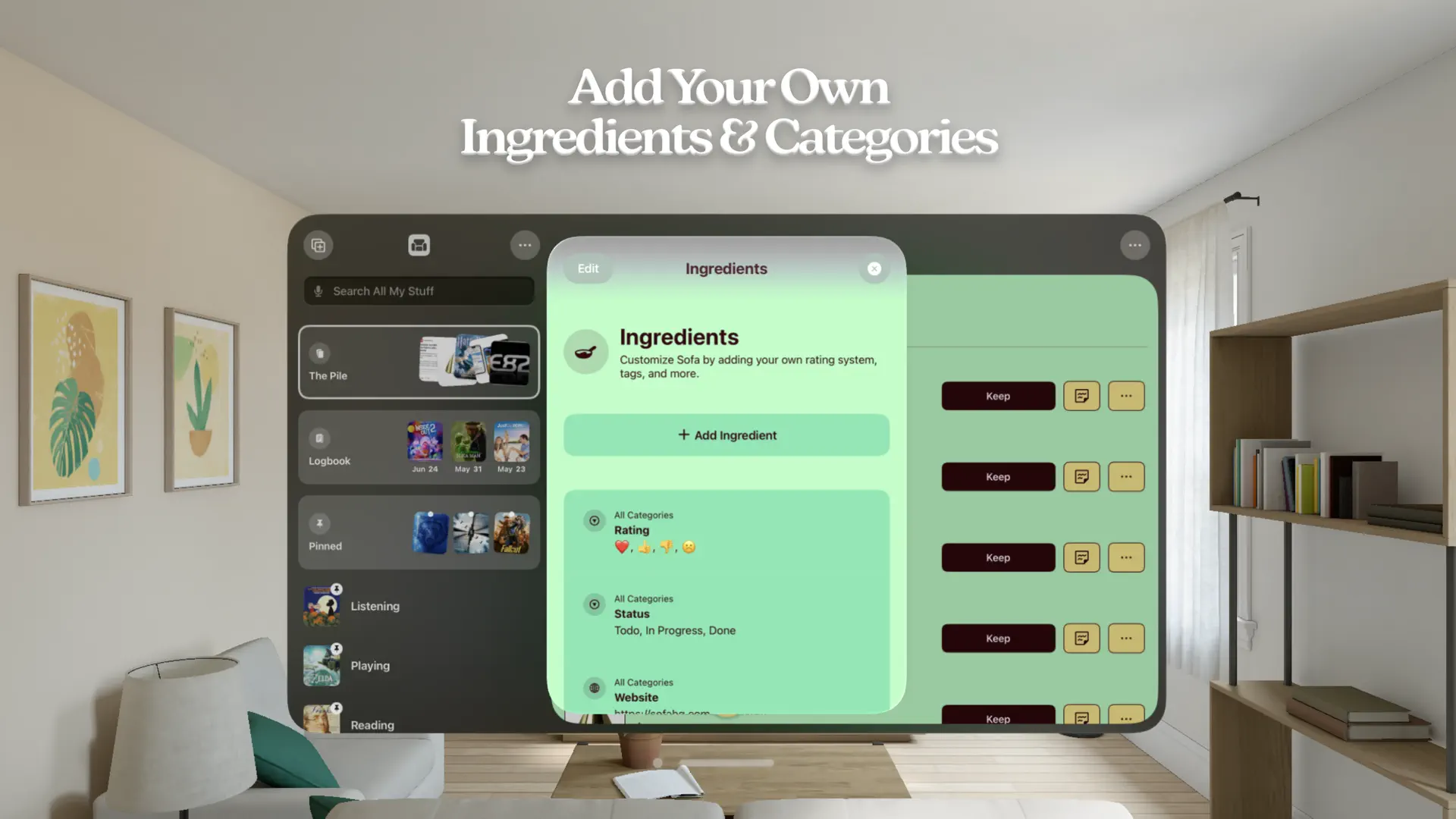 Sofa: Downtime Organizer screenshot 3