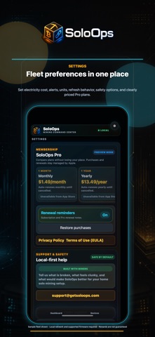 SoloOps: Miner Dashboard Screenshot 5 of 5
