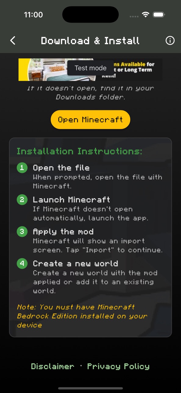 iPhone screenshot