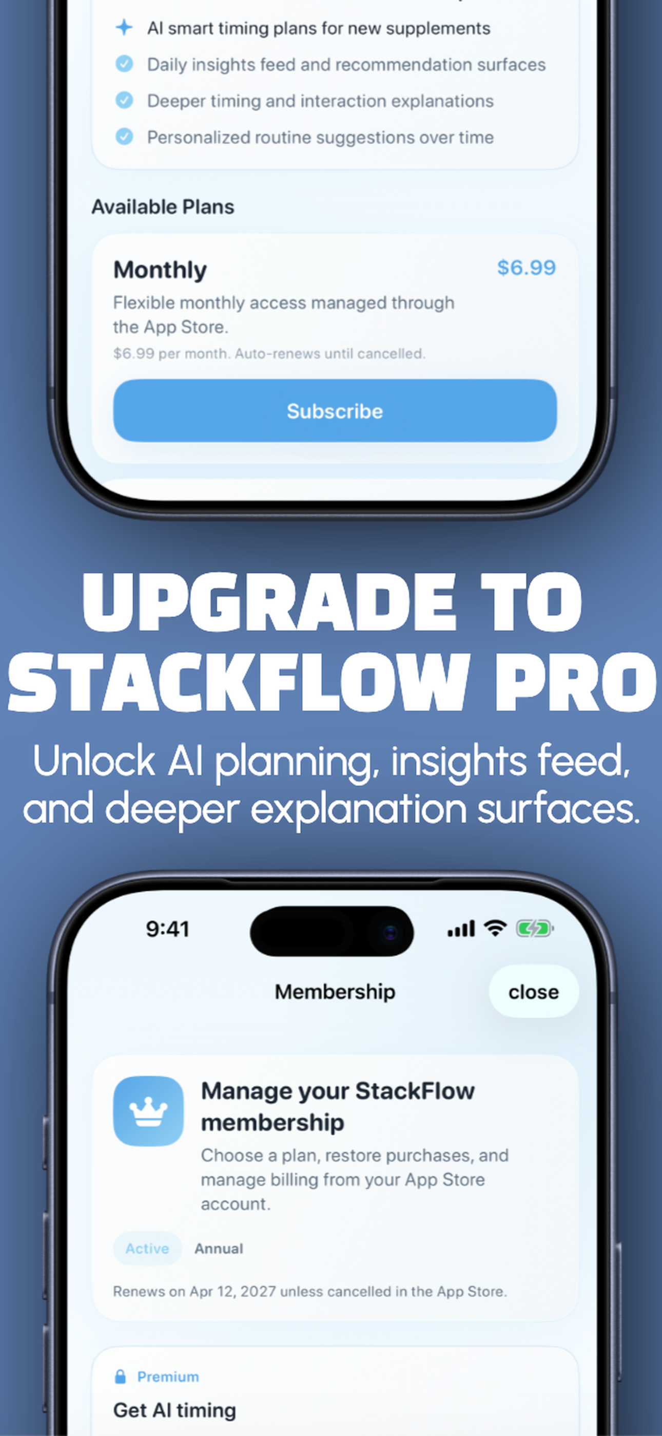 StackFlow: Supplement Planner