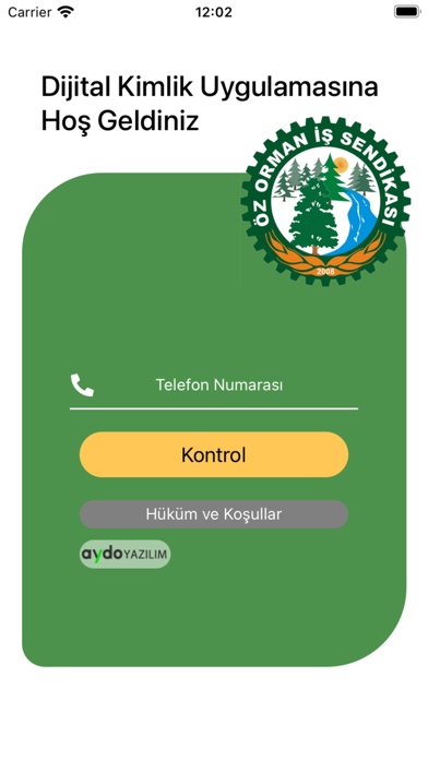 Öz Orman-İş Dijital Kimlik Screenshot