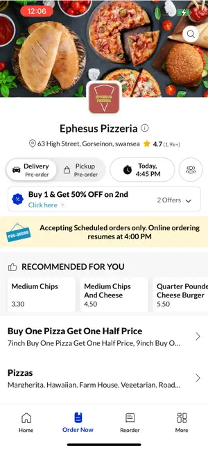 Ephesus Pizzeria Swansea screenshot 2