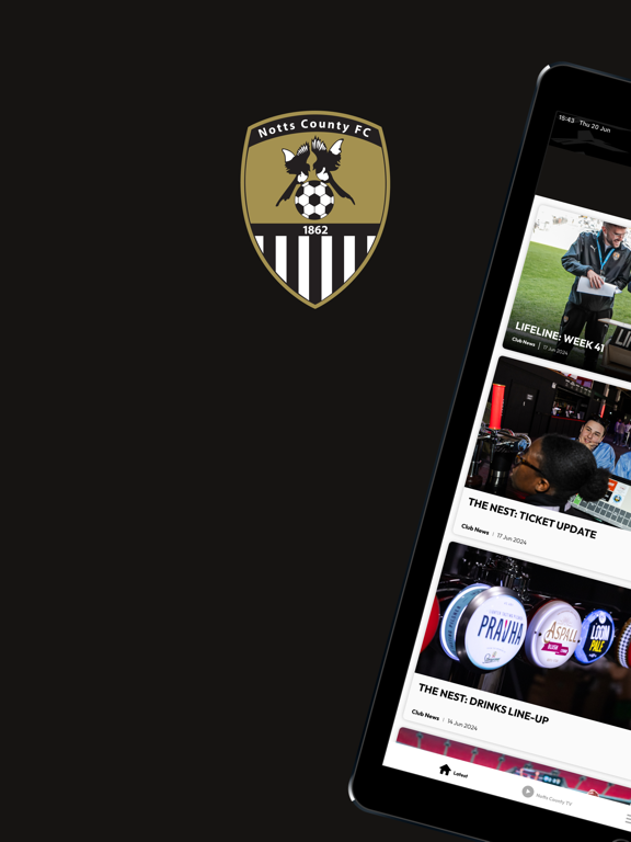 Notts County FC iPad screenshot 1 - Sports app