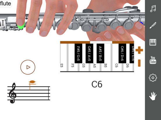 3D Flute Fingering Chart iPad screenshot 4 - Education app