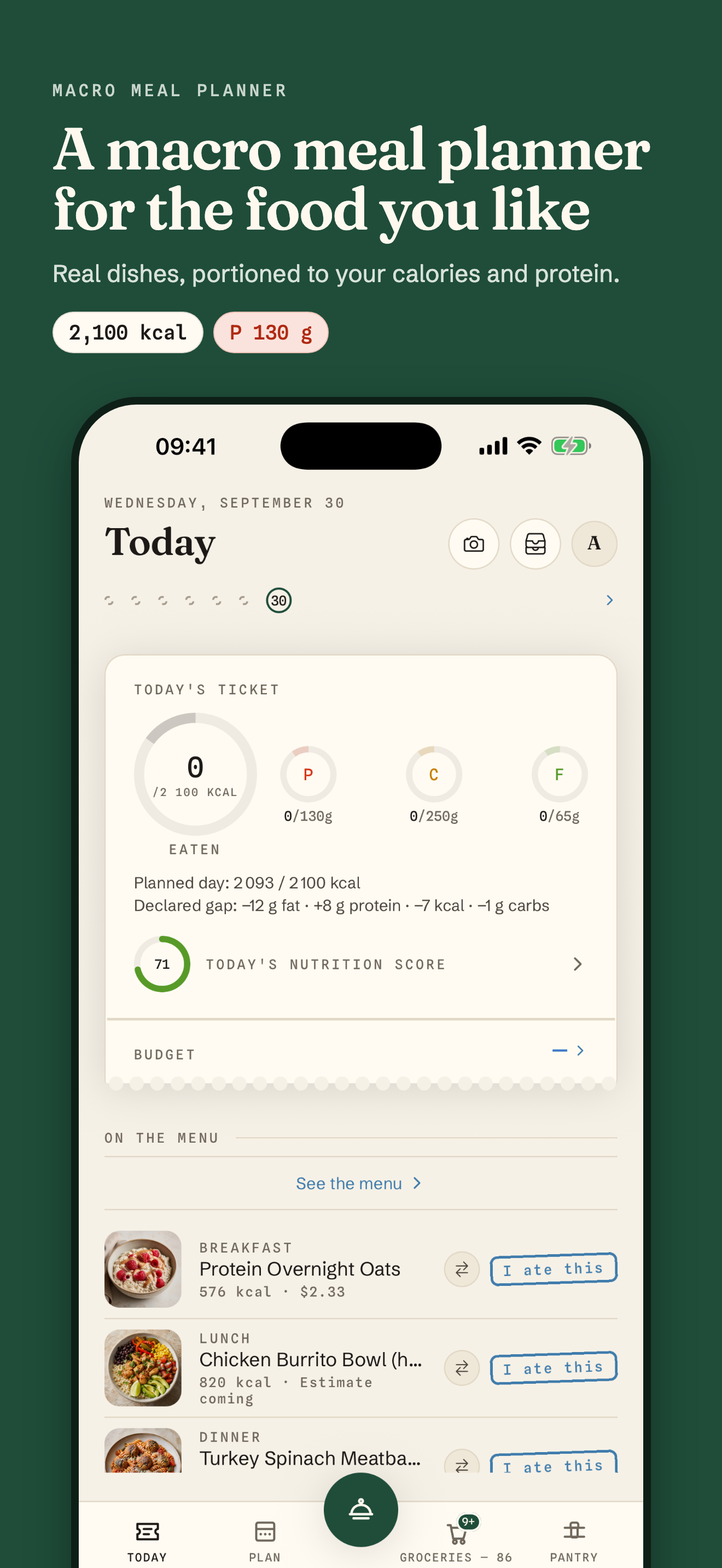 Macro Meal Planner: Recipes
