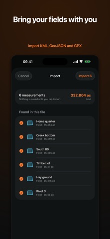 Acrely: GPS Field Area Measure iPhone screenshot