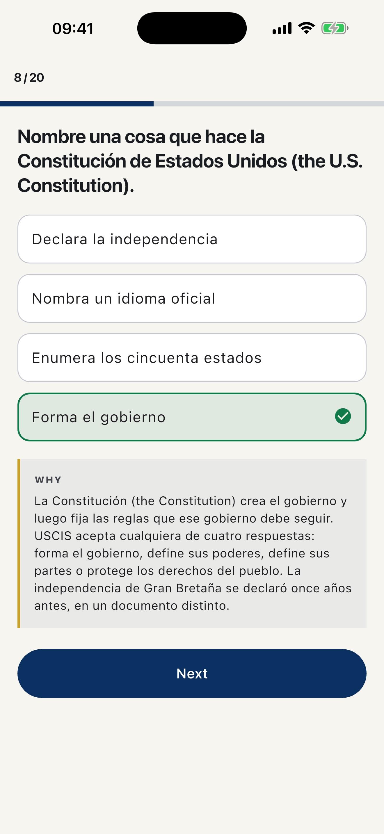 US Citizenship Test Tutor screenshot 5
