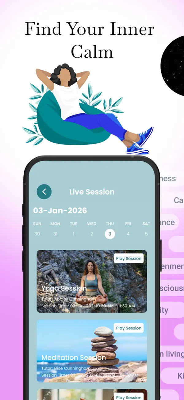 Meditation app screenshot 1
