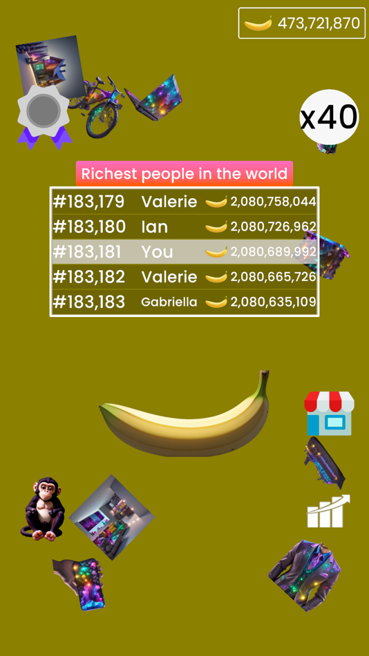 #9. Banana Clicker Trader (iOS) Bởi: Le Huy Hoang