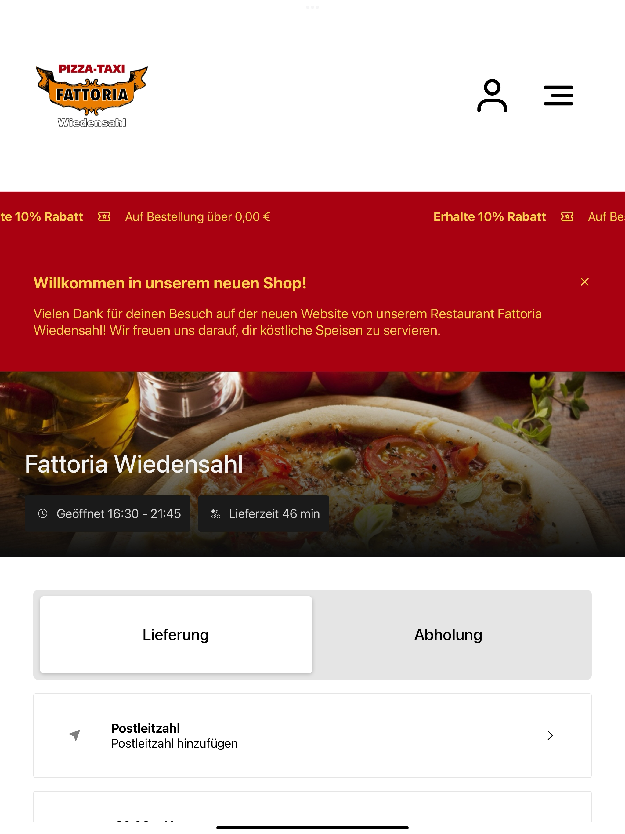 Fattoria Wiedensahl Pizza-Taxi