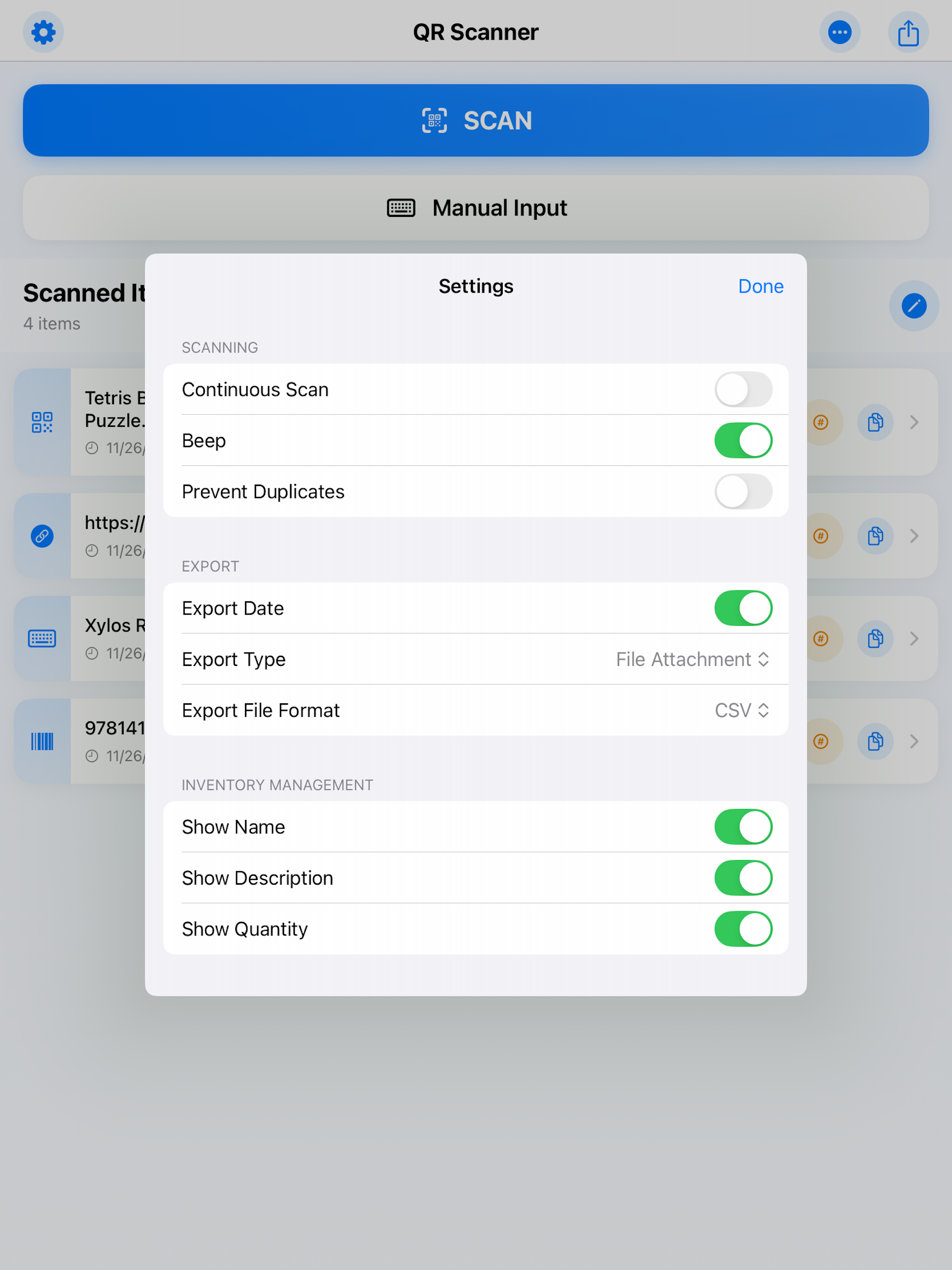 QR 2 CSV screenshot 10