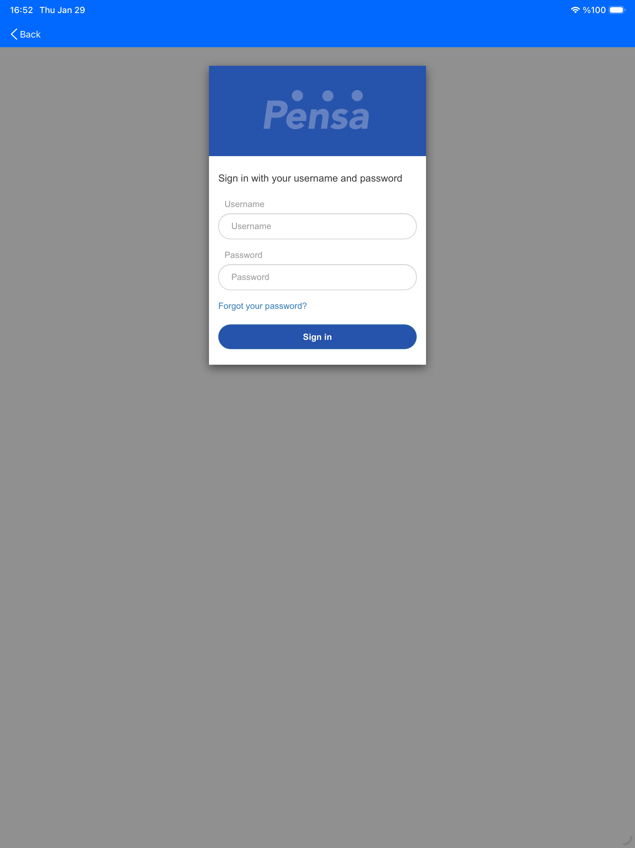 Pensa Actions App