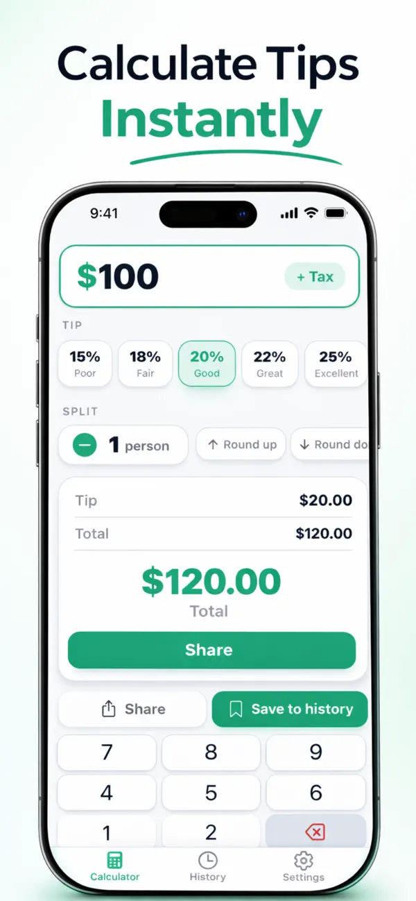 #2. SplitCheck: Tip & Bill Split (iOS) Oleh: Eduard Bulava